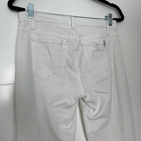 Joe’s Jeans White Distressed Skinny Jeans Mid Rise Ripped Denim | Size 28 - Picture 11 of 13